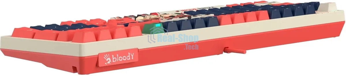 Клавиатура проводная A4Tech Bloody AT98 Proxy Boom USB бежевый/красный