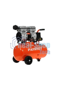 Компрессор PATRIOT WO 24-160 525306375 Безмасляный; Мощн. 1,1 кВт; Напр. 230В Об. двиг.: 2850 об/мин; Производительность: 160 л/мин; Объем ресивера: 24 л; Давление: 8 бар