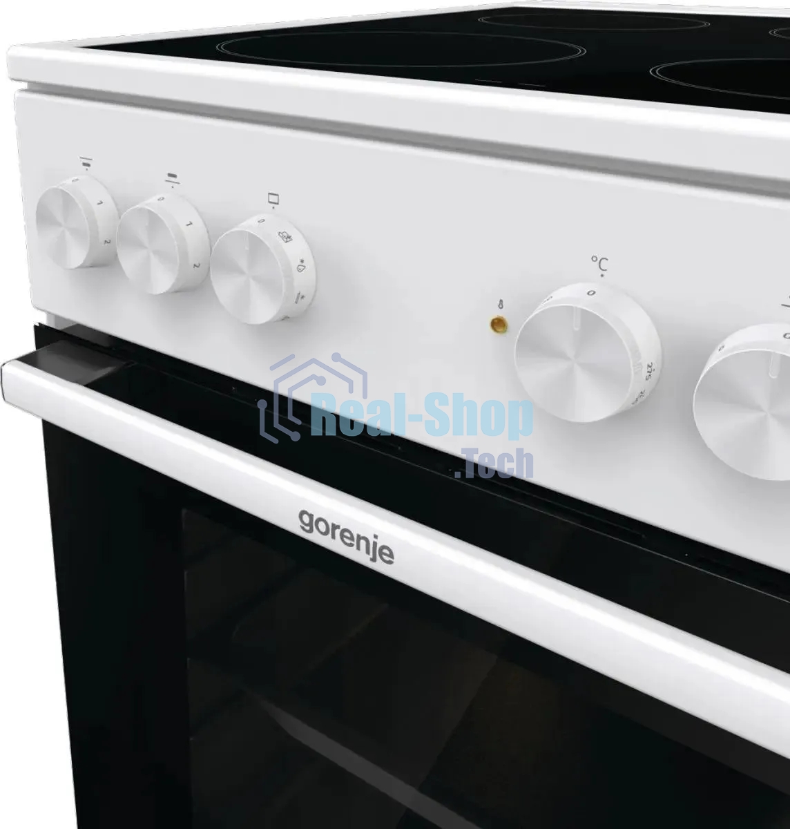 Плита электрическая Gorenje GEC5A41WG белый, конфорок 4 электрических, духовка 62 л, 50 см x 85 см x 59.4 см