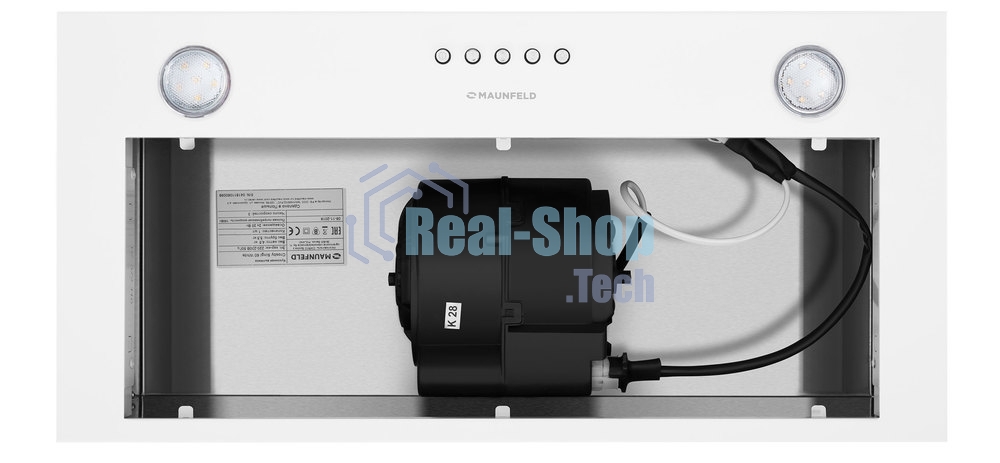 Вытяжка встраиваемая Maunfeld Crosby Singl 60 белый, 60 см, 850 куб. м/ч, 48 дБ