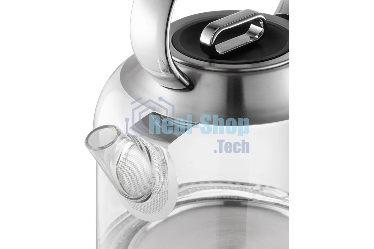 Чайник электрический Redmond KG221 1.5 л, 2200 Вт, стекло/сталь