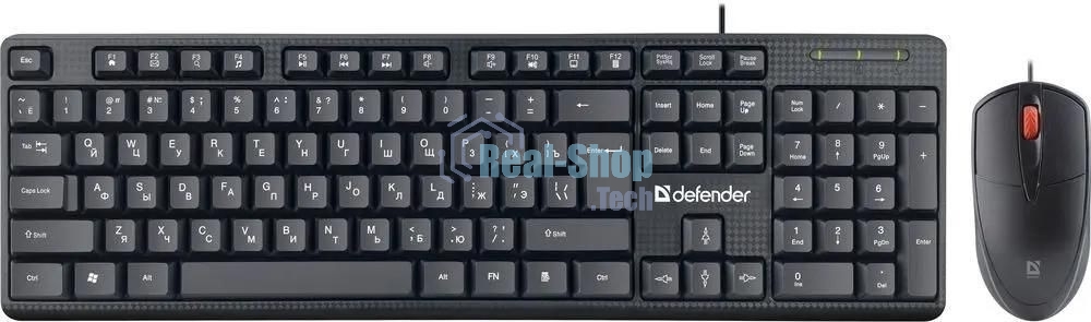 Комплект клавиатура+мышь Defender Line C-511 проводной, USB, 1000 DPI, чёрный