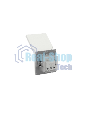 Розетка силовая, 2P+E, с з/ш, с крышкой, IP44, белый песок