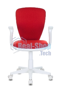 Кресло детское Бюрократ KD-W10AXSN/26-22 красный 26-22 (пластик белый)