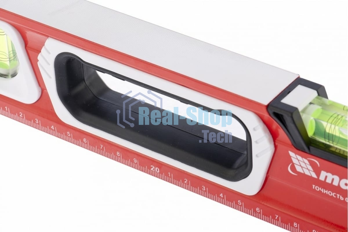 Уровень алюминиевый Matrix, магнит фрезеров 3 глазка 2 комп, рукоятки, 2000 мм