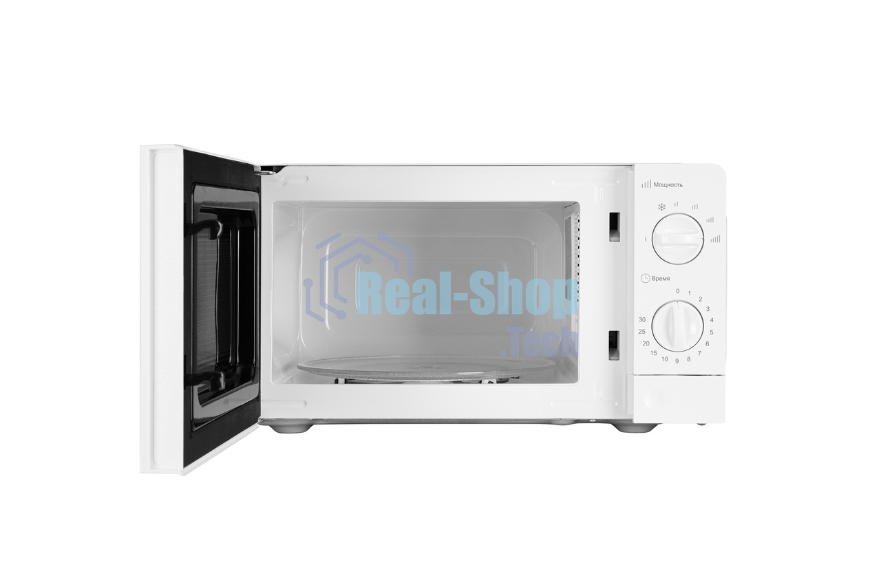 Микроволновая печь Kraft KF-20MW7W-101M белый, 20 л, 700 Вт, переключатели - поворотный механизм