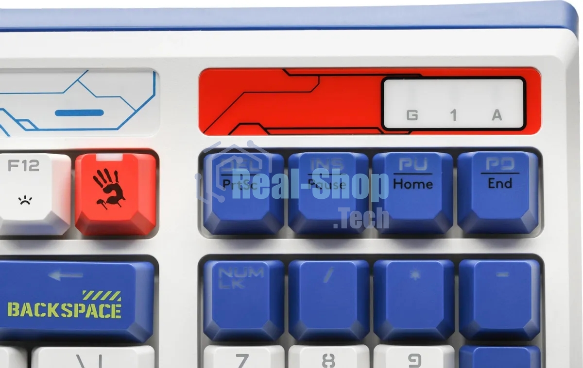 Клавиатура проводная A4Tech Bloody B950 USB синий/белый