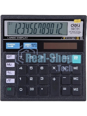 Калькулятор настольный Deli E39231 черный 12-разр.