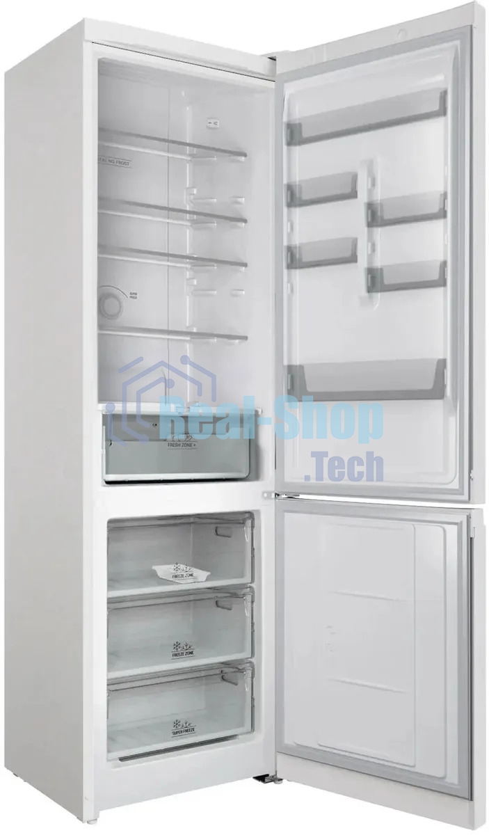 Холодильник Hotpoint HT 6200 W белый двухкамерный 240/83л морозилка снизу, No Frost