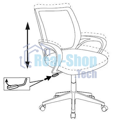 Кресло компьютерное Бюрократ CH-W695NLT TW-04 TW-12 темно-серый, сетка/ткань, крестовина пластик, пластик белый