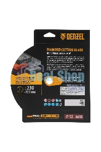 Диск алмазный отрезной Denzel ф230 х 22,2 мм, турбо, сухое резание, HWD92