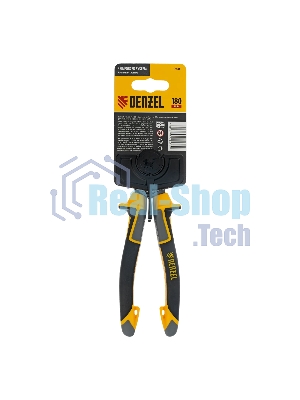 Плоскогубцы комбинированные Denzel 180 мм, трехкомпонентные рукоятки