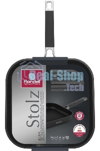 Сковорода-гриль Rondell Stolz RDA-1769, 26 см, без крышки, серый