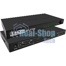 Сплиттер аудио-видео Premier 5-872-8 HDMI (f)/8xHDMI (f) черный