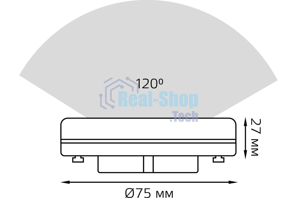 Лампа cветодиодная Gauss GX53 8W 680lm 6500K диммируемая LED