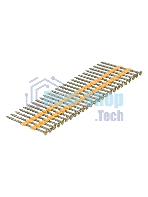 Гвозди Denzel для пнев. нейлера (крашен.), длина - 65 мм, диам. - 2,9 мм, 2000 шт.