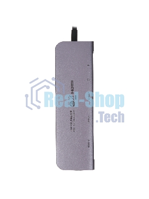USB-концентратор UGREEN CM136-80132, USB Type-C, USB 3.0/HDMI/USB Type-C PD/AUX (3.5мм), USB