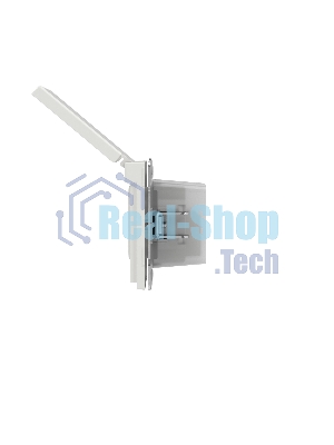 Розетка силовая, 2P+E, с з/ш, с крышкой, IP44, белый песок
