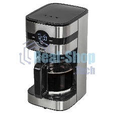 Кофеварка капельная JVC JK-CF28 черный/серебристый, исп. кофе - молотый, 1.5 л, 1000 Вт.