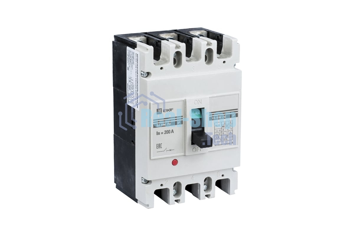 Выключатель автоматический 3п ВА-99М 250/125А 25кА Basic EKF mccb99-250-125m