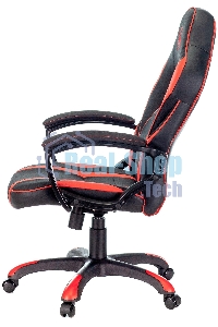 Кресло игровое A4TECH Bloody GC-250, на колесиках, искусственная кожа/ткань, черный/красный