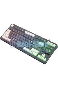 Клавиатура проводная Oklick 711G серый/белый USB Multimedia for gamer LED (1790385) кабель 1.5м