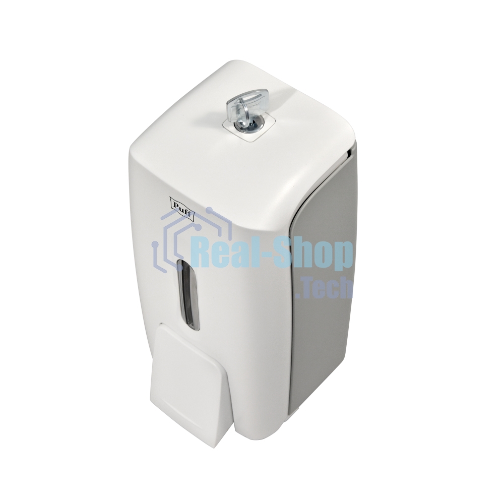 Дозатор для жидкого мыла пластик Puff-8120 белый, 0,8 л