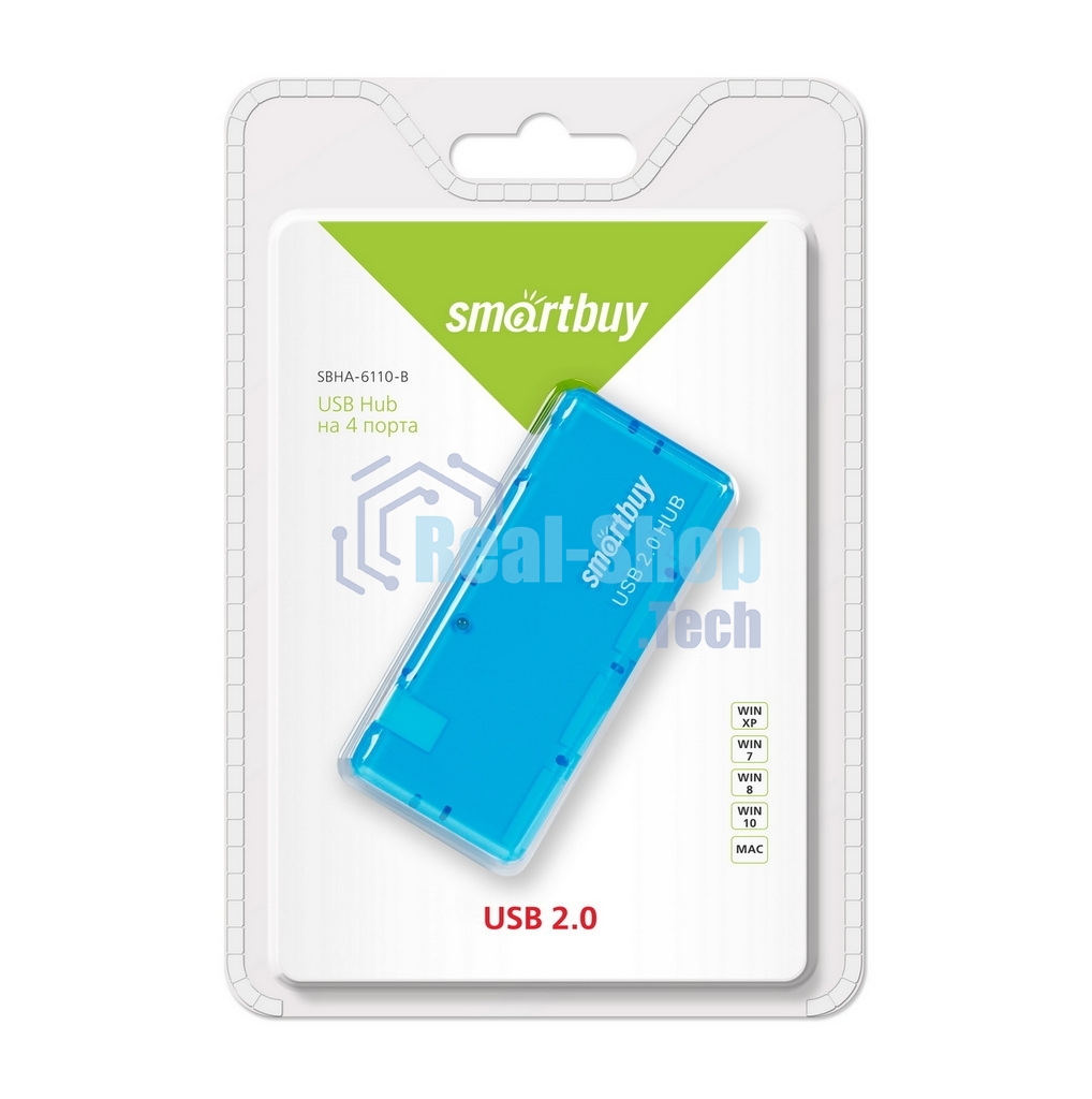 USB-концентратор Smartbuy (SBHA-6110-B) 4 порта синий