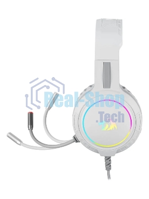 Гарнитура Redragon Mento белый, проводная, USB / 2 x mini jack 3.5 мм, подсветка