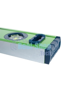 Уровень Сибртех алюминиевый УСМ-0,5-600, фрезерованный, 3 глазка, магнитный, рукоятки, 600 мм