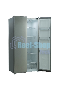 Холодильник Бирюса SBS 541 TGG текстурированное бежевое стекло двухкамерный 343/198 л морозилка слева, NoFrost, Side-by-side