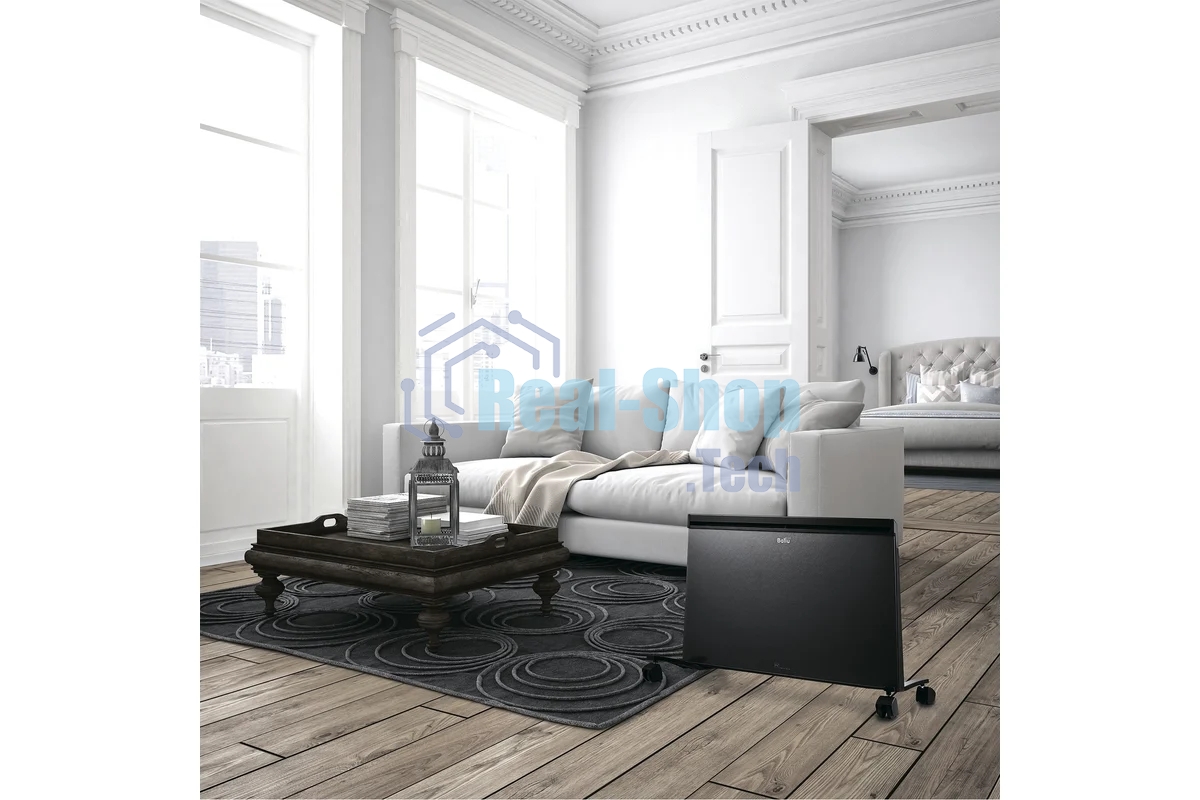 Конвективно-инфракрасный обогреватель Ballu Plaza Solar BIHP/S-1900 черный, 1900 Вт, 20 м2, термостат, дисплей