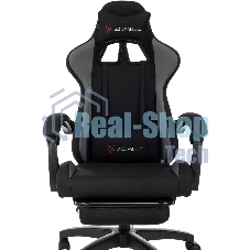 Кресло Zombie Shadow черный/серый, ткань, подставка для ног