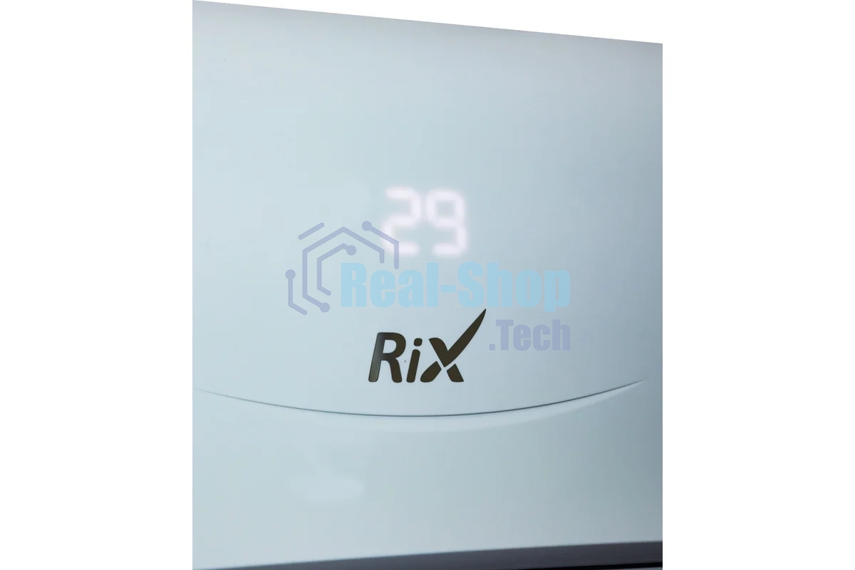 Кондиционер сплит-система настенного типа RIX LITE I/O-W07MB 7000 BTU, 21 м², 23 дБ, охлаждение, обогрев, осушение, белый