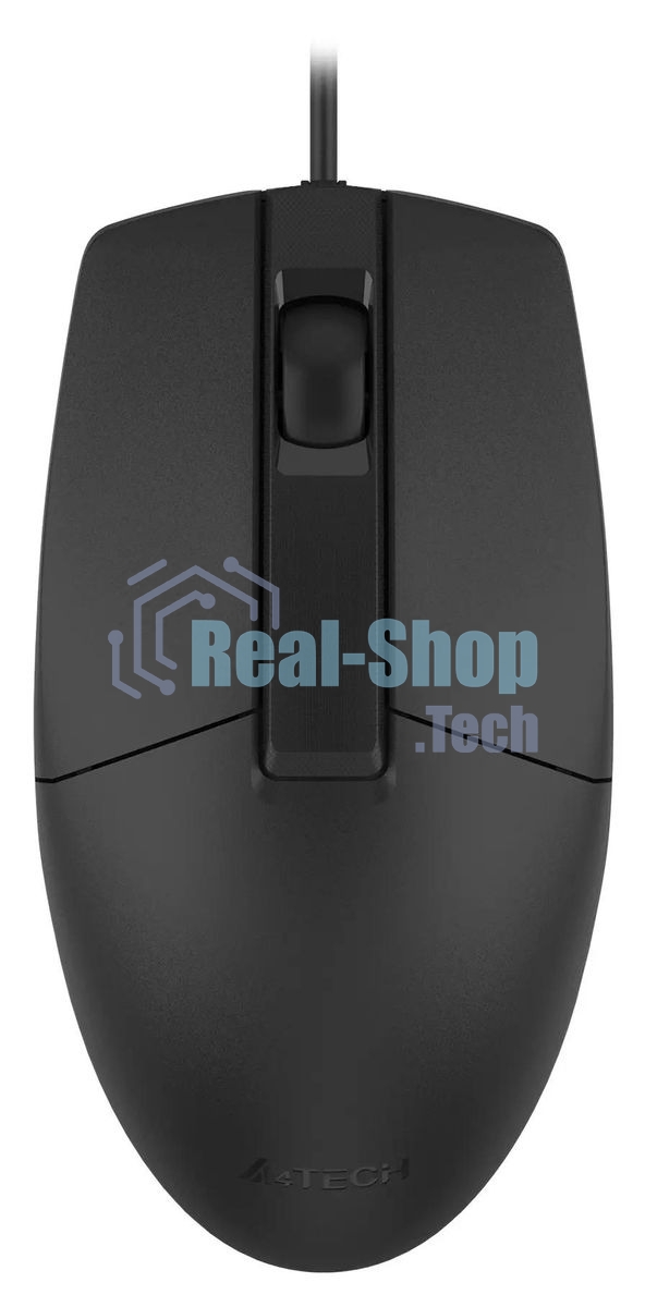 Мышь проводная A4Tech OP-330 черный, 1200 dpi, USB, кнопки - 3