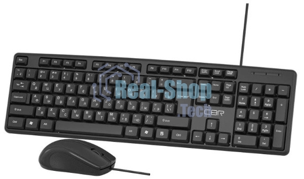 Комплект клавиатура+мышь CBR KB-SET 709 проводной, USB, 1000 DPI, чёрный