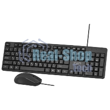 Комплект клавиатура+мышь CBR KB-SET 709 проводной, USB, 1000 DPI, чёрный