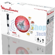 Блендер погружной Moulinex DD67L810 серебристый/черный, 1000 Вт, 20 скоростей, турбо