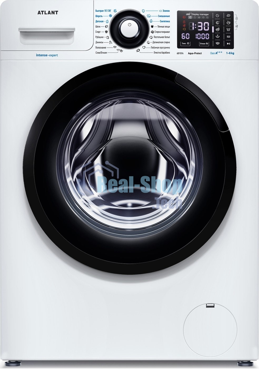 Стиральная машина Атлант СМА 60У1014-02 белая, загрузка фронтальная 6кг, 1000 об/мин., класс: A