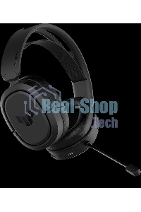 Игровые наушники ASUS TUF Gaming H1 WL черные (2.4 ГГц, 7.1 виртуально, 40мм, неодимовые магниты, 32 Ом, 20~20000 Гц, микрофон, USB-C, PC, Mac, PS4, Nintendo Switch, Xbox One, 90YH0391-B3UA00)