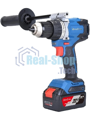 Дрель-шуруповерт DongCheng DCJZ06-13, 20 В, 5 Ач, 120 Нм, бесщеточный