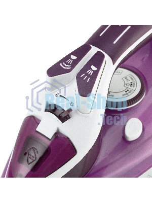 Утюг Vitek VT-1246 фиолетовый, 2400 Вт, 30 г/мин, 140 г/мин, 350 мл