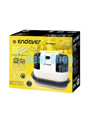 Моющий пылесос Endever SkyClean VC-100, white/black, 700 Вт, 2 шт,уп