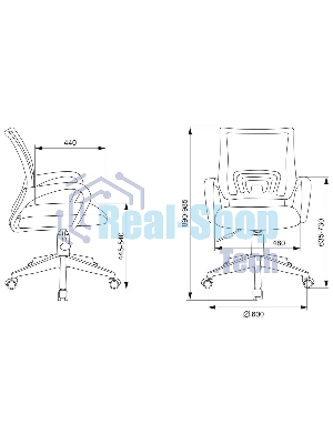 Кресло Бюрократ CH-W695NLT TW-04 TW-12 темно-серый, сетка/ткань, 120 кг, механизм качания