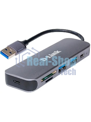 USB-концентратор D-Link DUB-1325/A1A, USB 3.0, USB 3.0/USB Type-C, SD/microSD, адаптер/USB