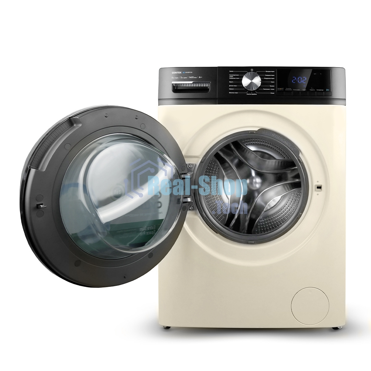 Стирально-сушильная машина Centek CT-1960 бежевый, загрузка фронтальная 8 кг, 1400 об/мин., класс: А+++