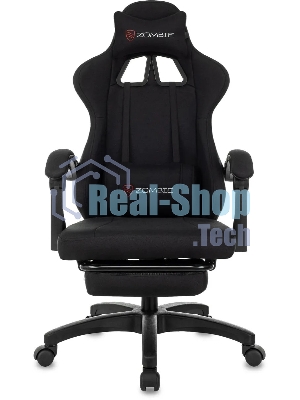 Кресло Zombie Weaver черный, ткань, подголовник, подставка для ног