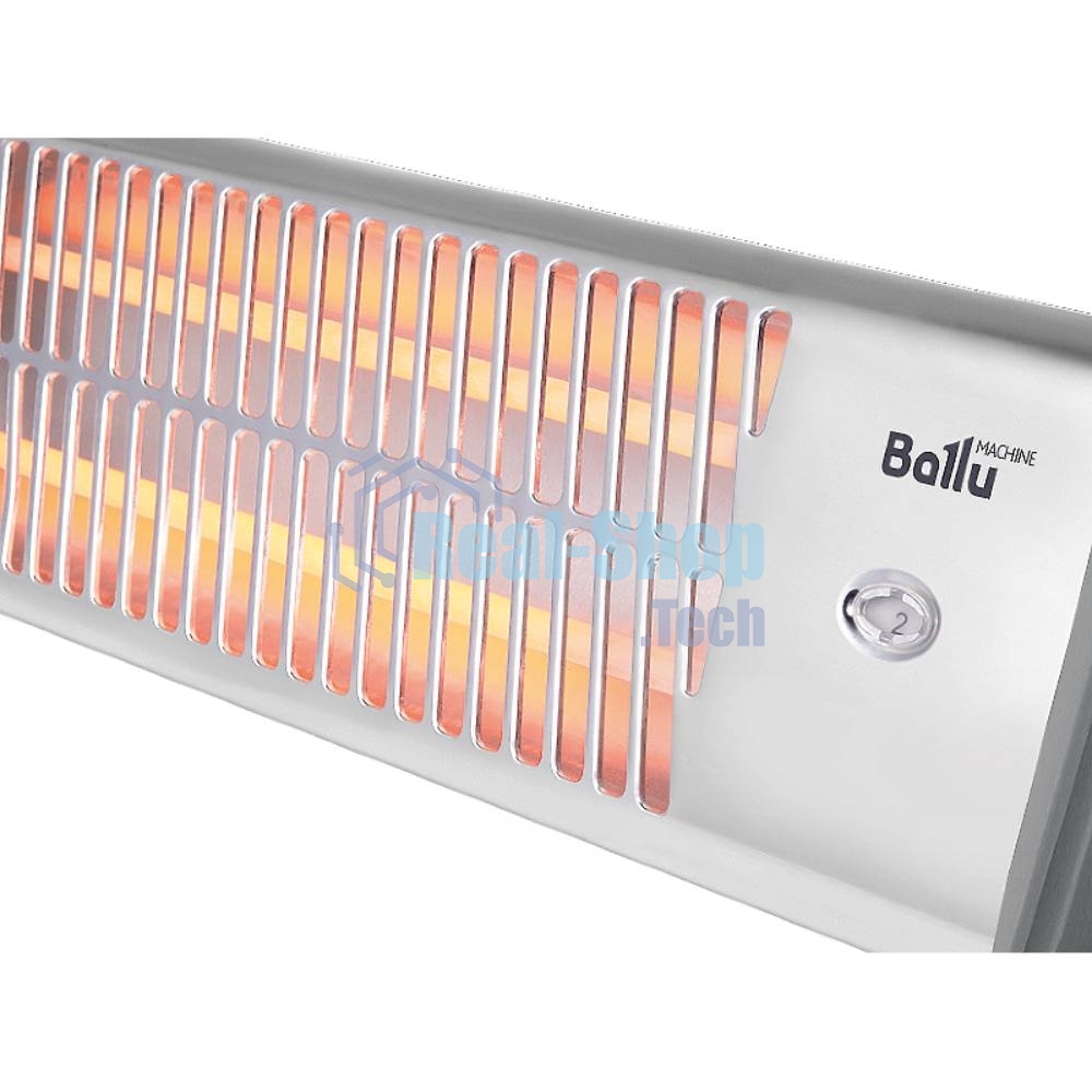 Обогреватель инфракрасный Ballu BIH-LW-1.2 серебристый, кварцевый, 1200 Вт, 20 м2