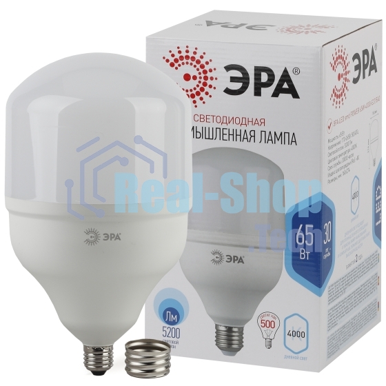 Лампа светодиодная ЭРА Б0027923 STD LED POWER T160-65W-4000-E27/E40