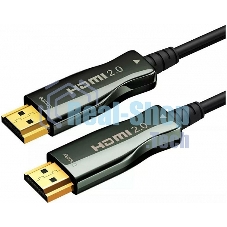 Кабель HDMI AOC-HM-HM-30M Wize, оптический, 30 м, 4K/60HZ, v.2.0, ARC, 19M/19M, черный, коробка
